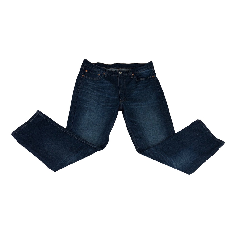 Levis 514 Straight Fit Mens Dark Wash Indigo Denim Jeans W38 L30 Red R Tab - Picture 9 of 11